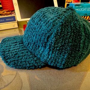 Paris Vintage Find - Teal Green Boucle baseball hat New - no tags